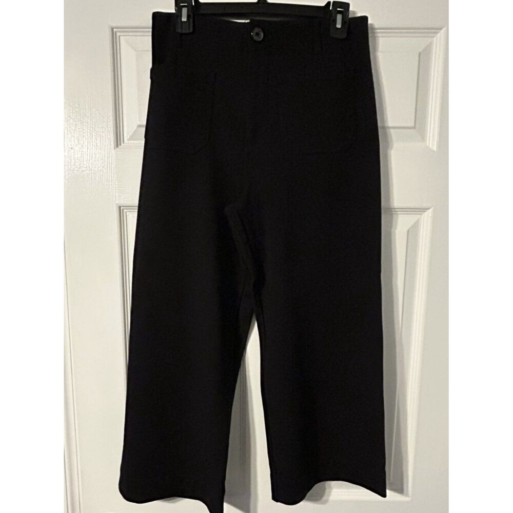 Women's, Jones New York, High Rise, Cropped, Wide Legged, Black Pants, Size 10